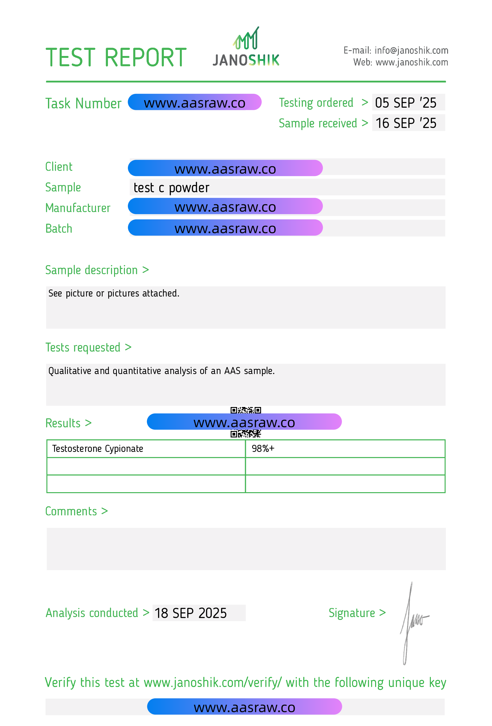 AASraw Testosterone Cypionate Powder Janoshik HPLC 20250916.png
